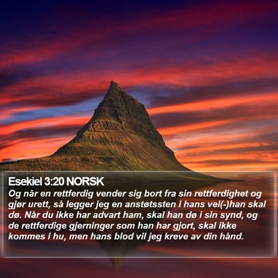 Esekiel 3:20 NORSK Bible Verse Image