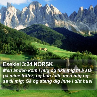 Esekiel 3:24 NORSK Bible Verse Image