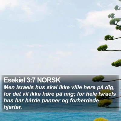Esekiel 3:7 NORSK Bible Verse Image