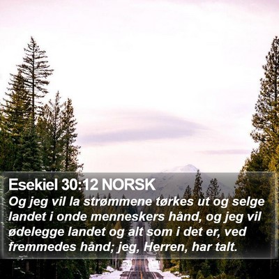 Esekiel 30:12 NORSK Bible Verse Image