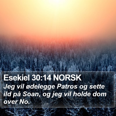 Esekiel 30:14 NORSK Bible Verse Image