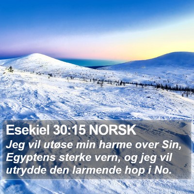 Esekiel 30:15 NORSK Bible Verse Image