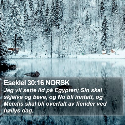 Esekiel 30:16 NORSK Bible Verse Image