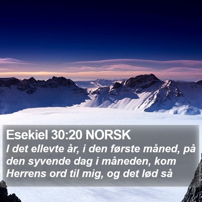 Esekiel 30:20 NORSK Bible Verse Image