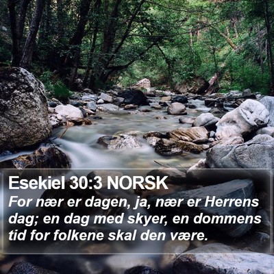 Esekiel 30:3 NORSK Bible Verse Image