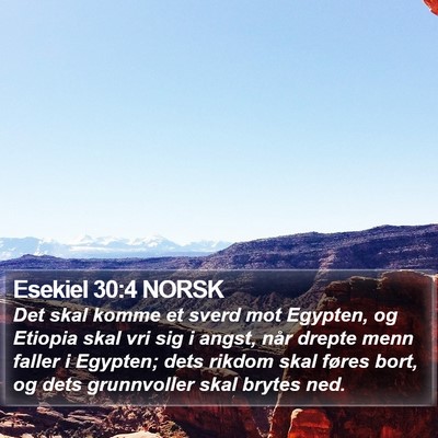 Esekiel 30:4 NORSK Bible Verse Image