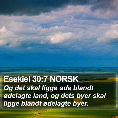 Esekiel 30:7 NORSK Bible Verse Image