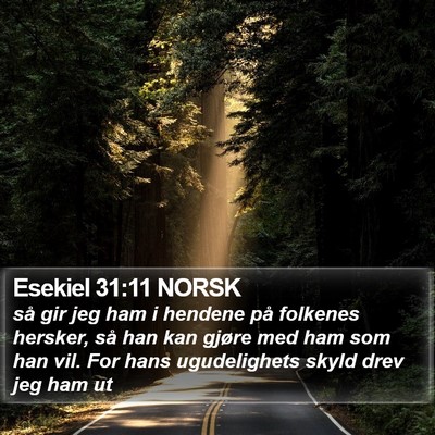Esekiel 31:11 NORSK Bible Verse Image
