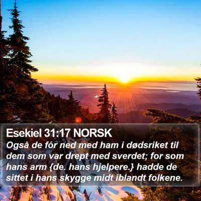 Esekiel 31:17 NORSK Bible Verse Image