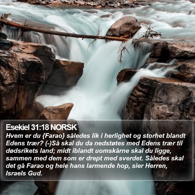 Esekiel 31:18 NORSK Bible Verse Image