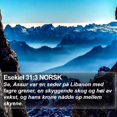 Esekiel 31:3 NORSK Bible Verse Image