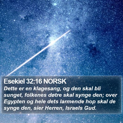 Esekiel 32:16 NORSK Bible Verse Image