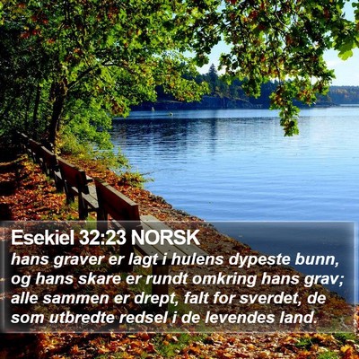 Esekiel 32:23 NORSK Bible Verse Image