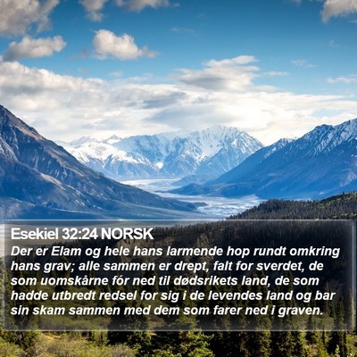 Esekiel 32:24 NORSK Bible Verse Image