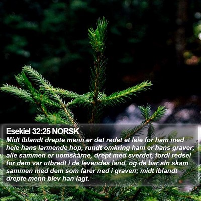 Esekiel 32:25 NORSK Bible Verse Image