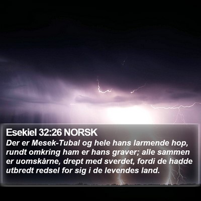 Esekiel 32:26 NORSK Bible Verse Image