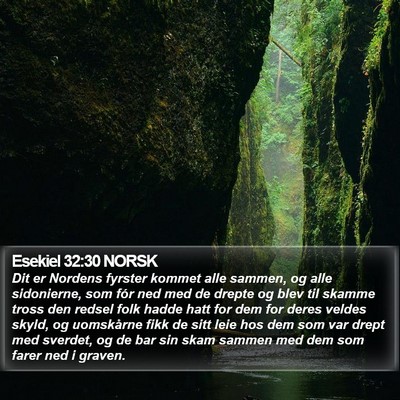 Esekiel 32:30 NORSK Bible Verse Image