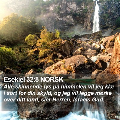 Esekiel 32:8 NORSK Bible Verse Image