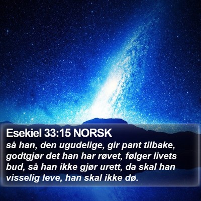 Esekiel 33:15 NORSK Bible Verse Image