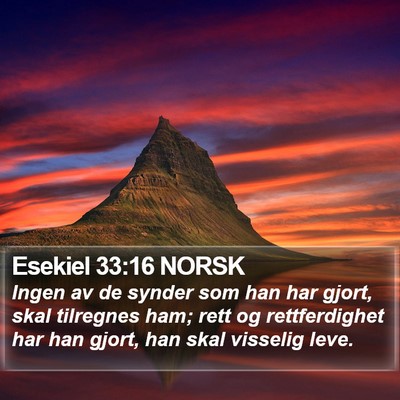 Esekiel 33:16 NORSK Bible Verse Image