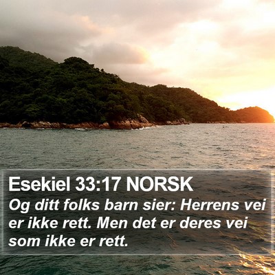Esekiel 33:17 NORSK Bible Verse Image