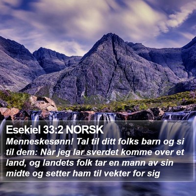 Esekiel 33:2 NORSK Bible Verse Image