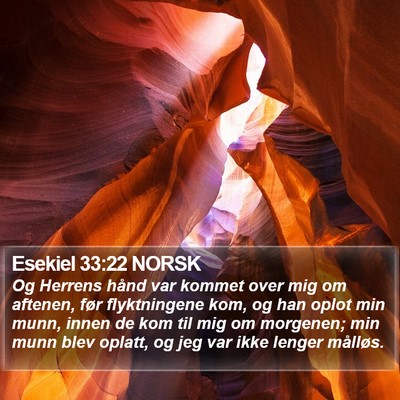 Esekiel 33:22 NORSK Bible Verse Image