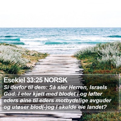 Esekiel 33:25 NORSK Bible Verse Image