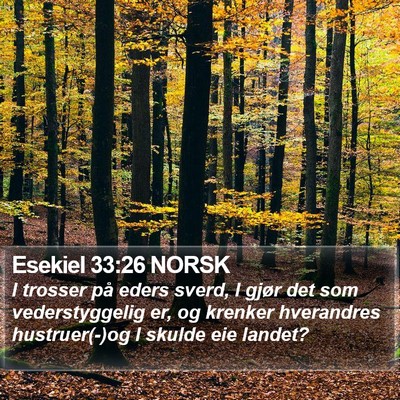 Esekiel 33:26 NORSK Bible Verse Image
