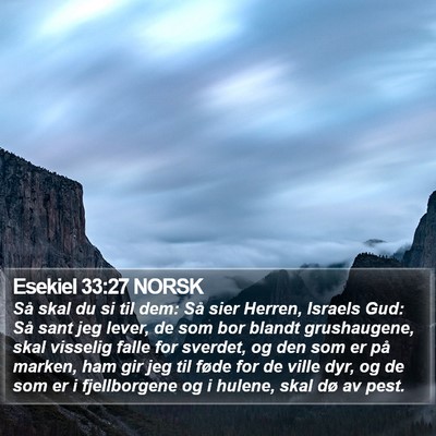 Esekiel 33:27 NORSK Bible Verse Image