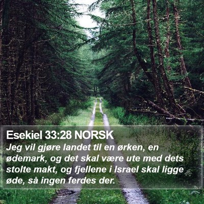 Esekiel 33:28 NORSK Bible Verse Image