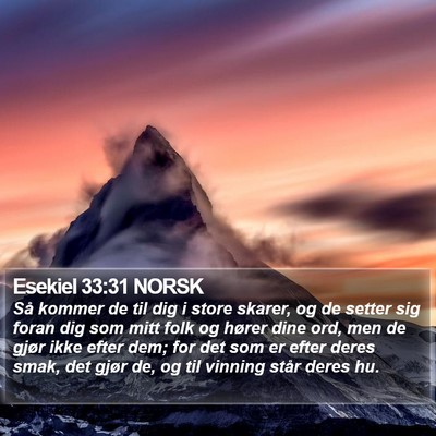 Esekiel 33:31 NORSK Bible Verse Image