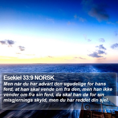 Esekiel 33:9 NORSK Bible Verse Image