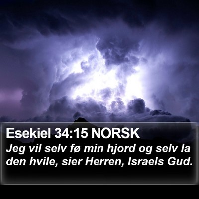 Esekiel 34:15 NORSK Bible Verse Image