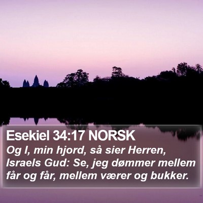 Esekiel 34:17 NORSK Bible Verse Image