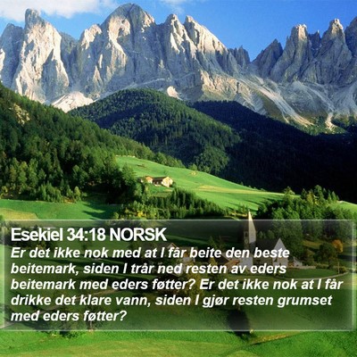 Esekiel 34:18 NORSK Bible Verse Image