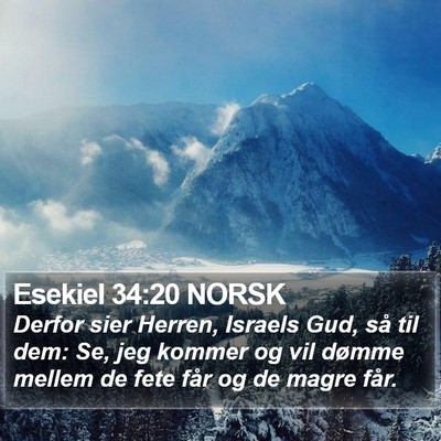 Esekiel 34:20 NORSK Bible Verse Image