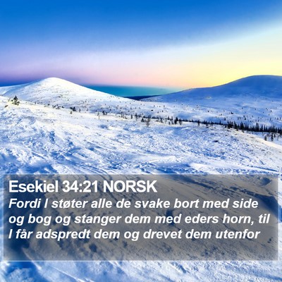 Esekiel 34:21 NORSK Bible Verse Image