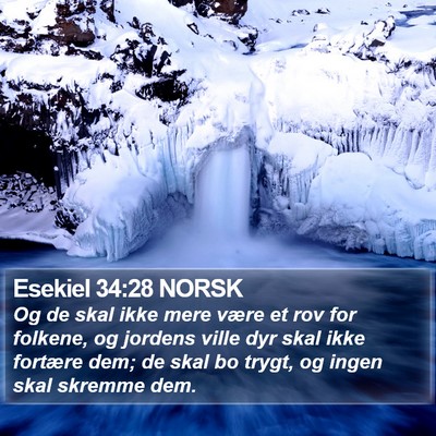 Esekiel 34:28 NORSK Bible Verse Image