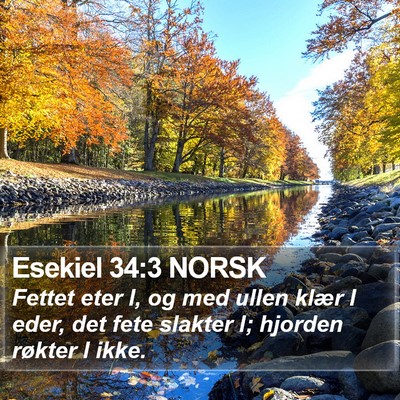 Esekiel 34:3 NORSK Bible Verse Image