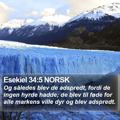 Esekiel 34:5 NORSK Bible Verse Image