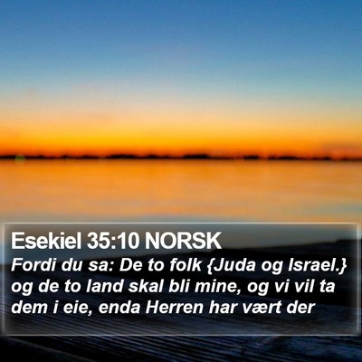 Esekiel 35:10 NORSK Bible Verse Image