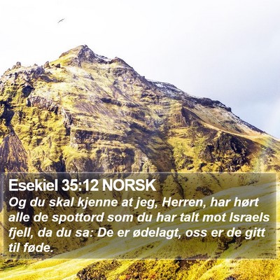 Esekiel 35:12 NORSK Bible Verse Image