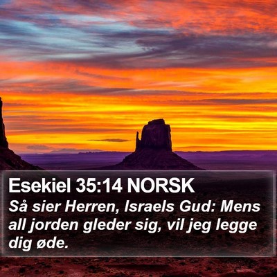 Esekiel 35:14 NORSK Bible Verse Image