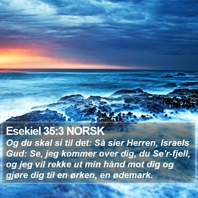 Esekiel 35:3 NORSK Bible Verse Image