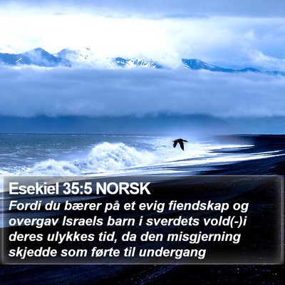 Esekiel 35:5 NORSK Bible Verse Image