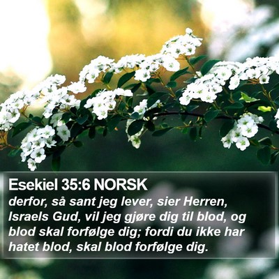Esekiel 35:6 NORSK Bible Verse Image