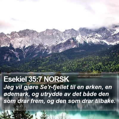 Esekiel 35:7 NORSK Bible Verse Image