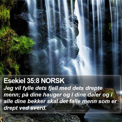 Esekiel 35:8 NORSK Bible Verse Image