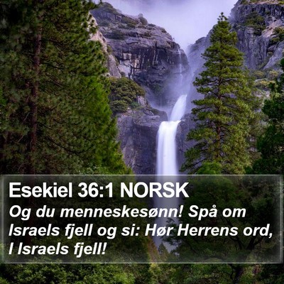Esekiel 36:1 NORSK Bible Verse Image